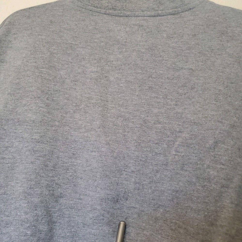 ASOS Mens XL Full Zip Sweatshirt Heather Gray Bomber Jacket Mock Neck Relax Fit - Picture 14 of 16